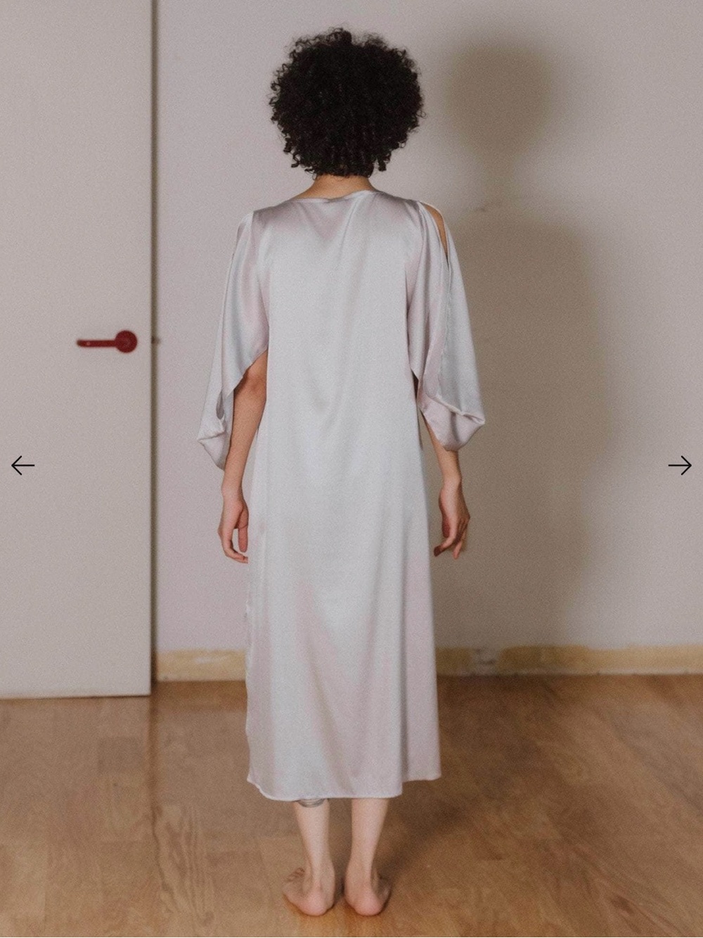 Baserange City Long Sleeve Dress - Silk Satin - Picture 2 of 13